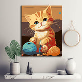 Playful Cat - Painting by Numbers